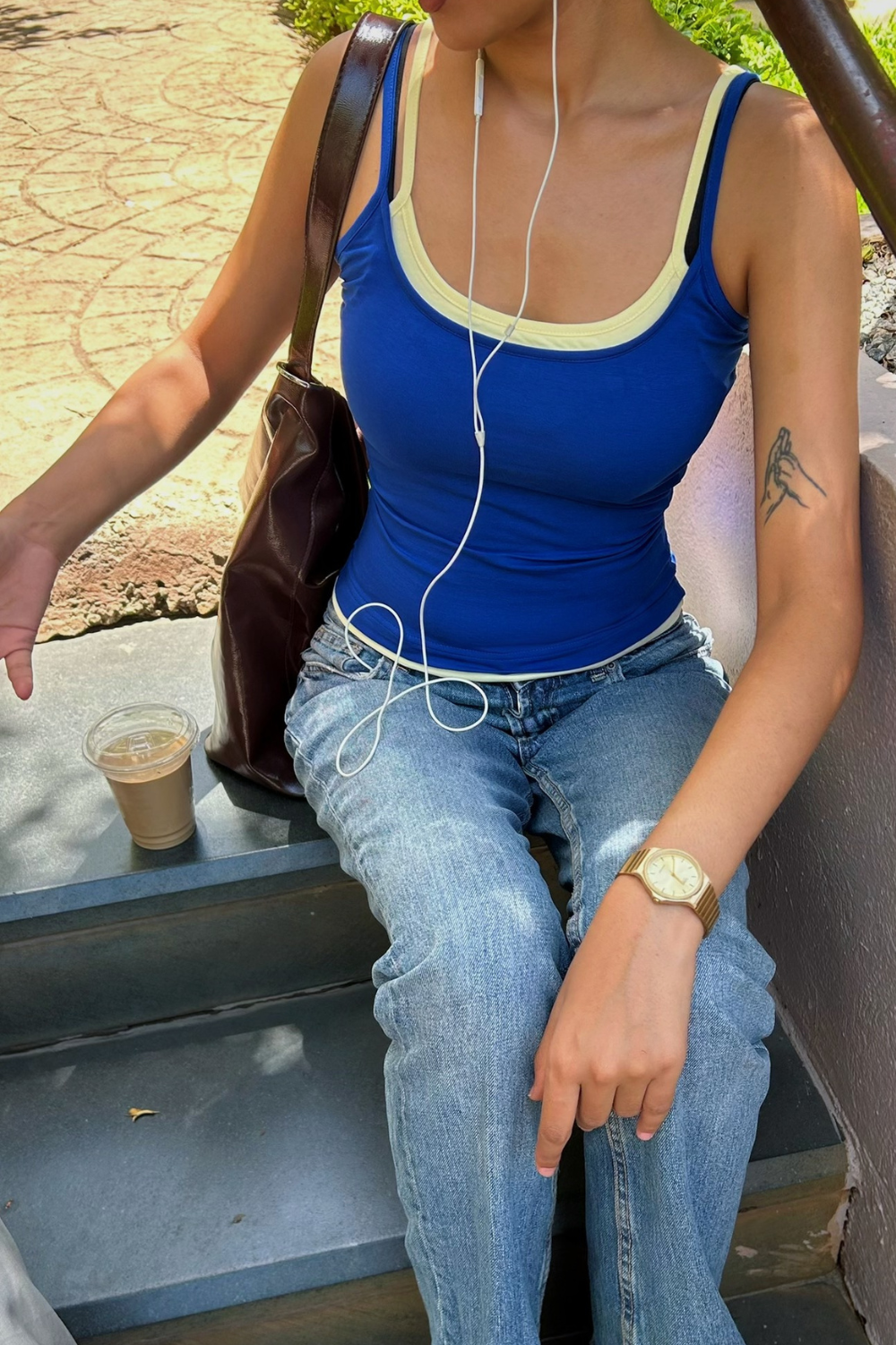 Double Scoop Tank - Cobalt Blue
