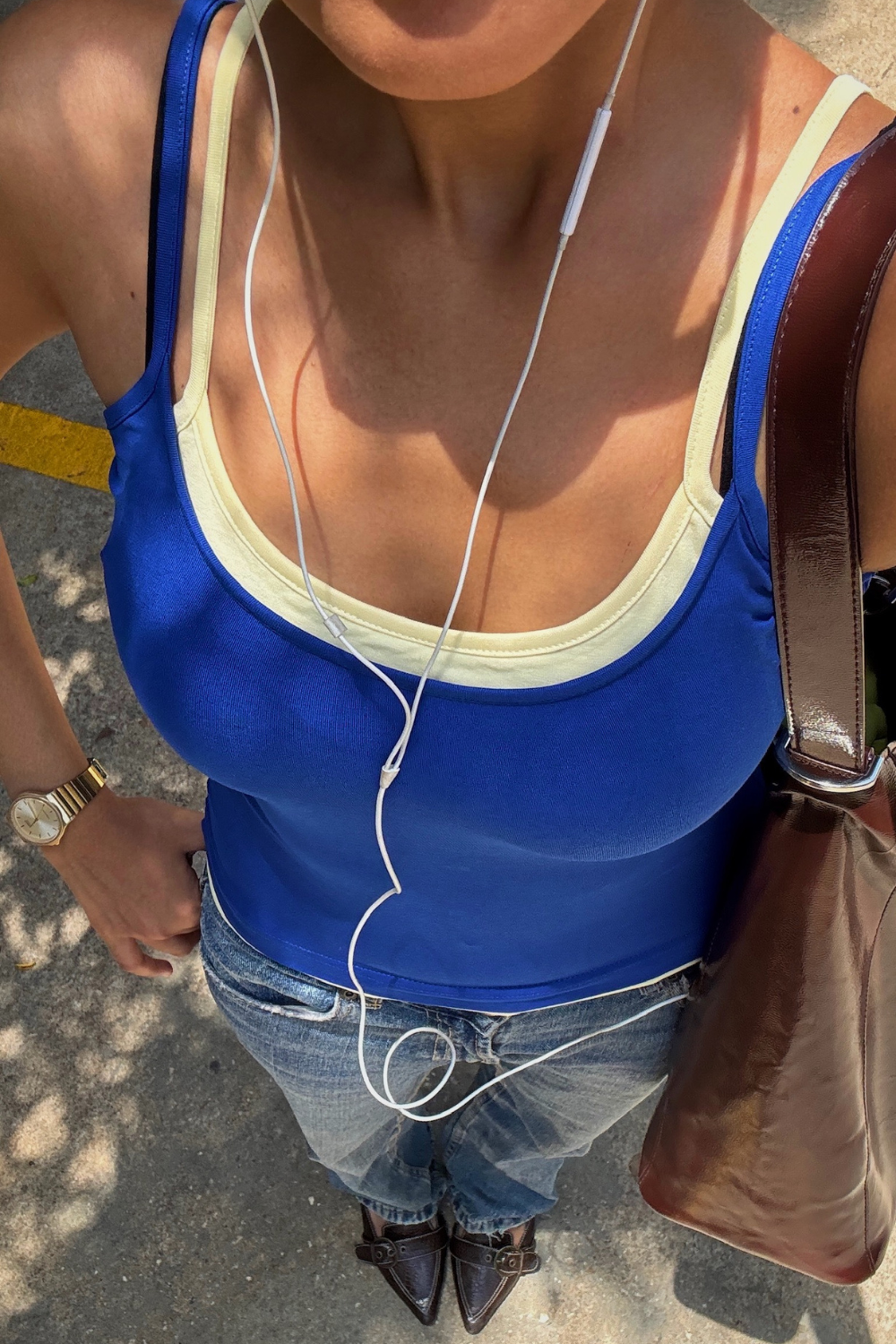 Double Scoop Tank - Cobalt Blue