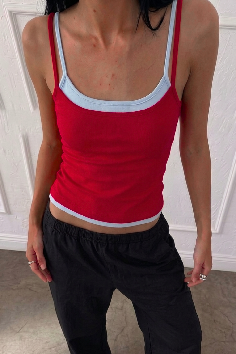 Double Scoop Tank - Red & Blue