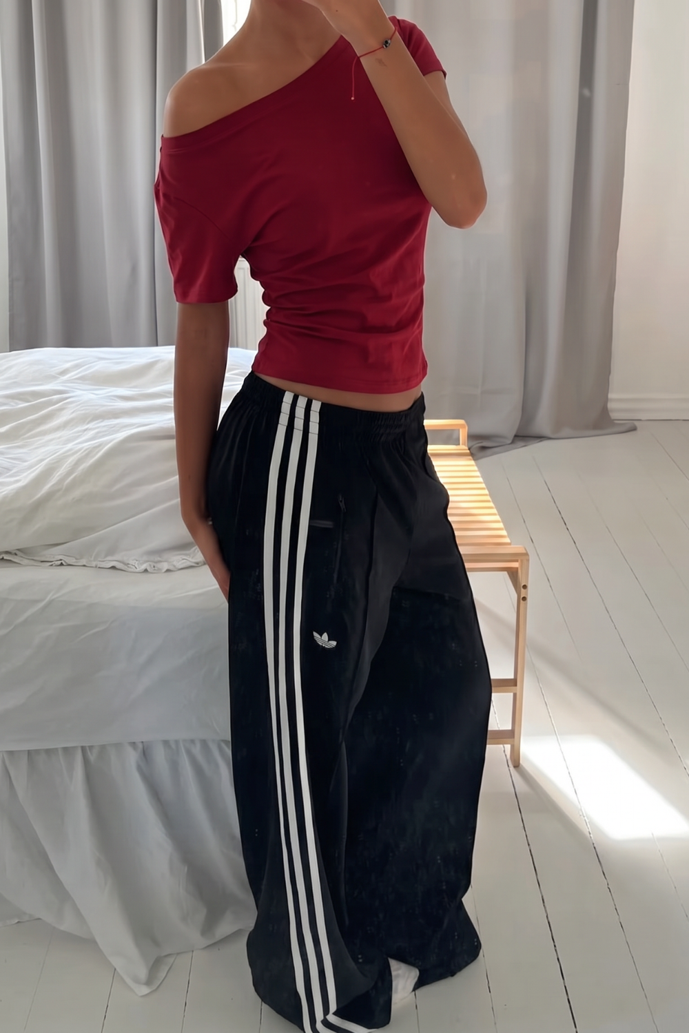 Off the Record -  Red Off Shoulder