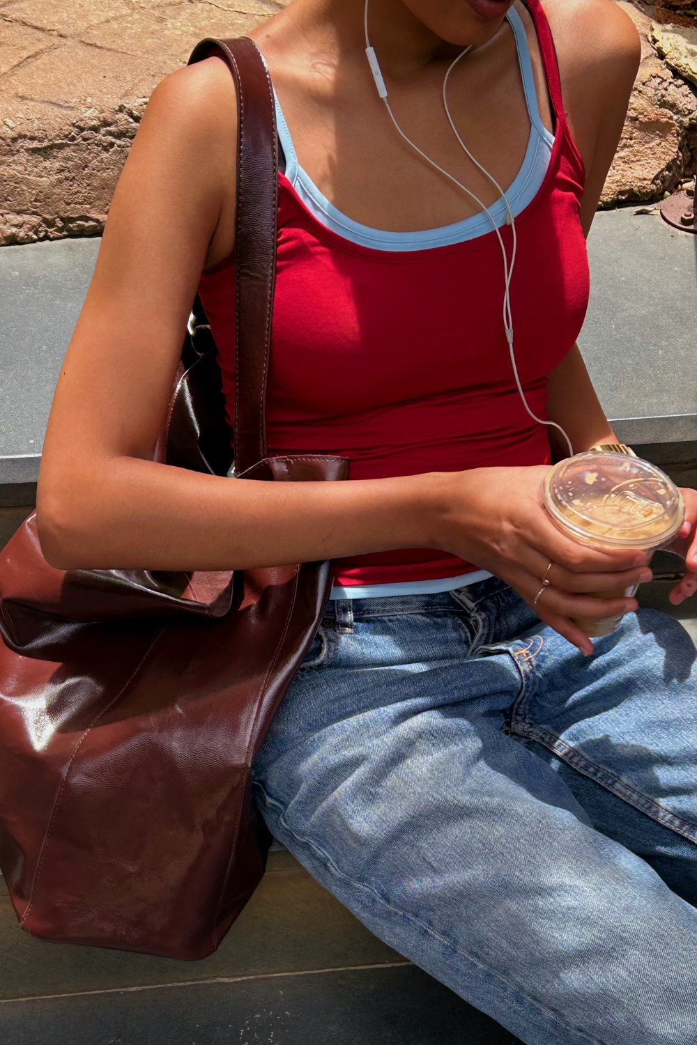 Double Scoop Tank - Red & Blue