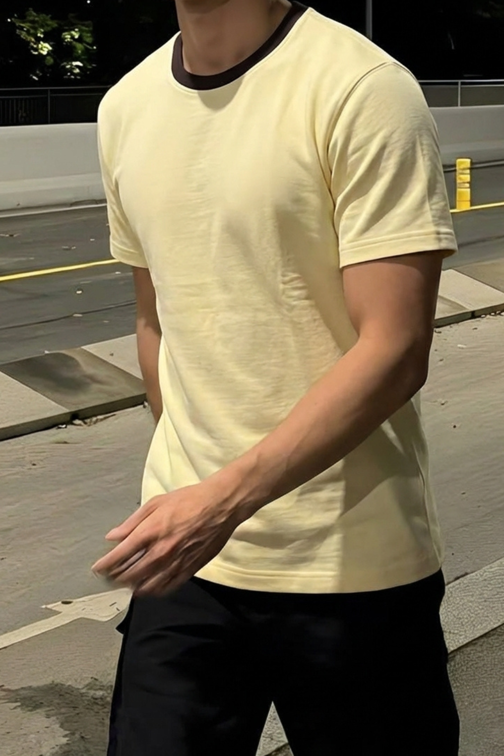 Sun and Surf Tee - Brown Rib