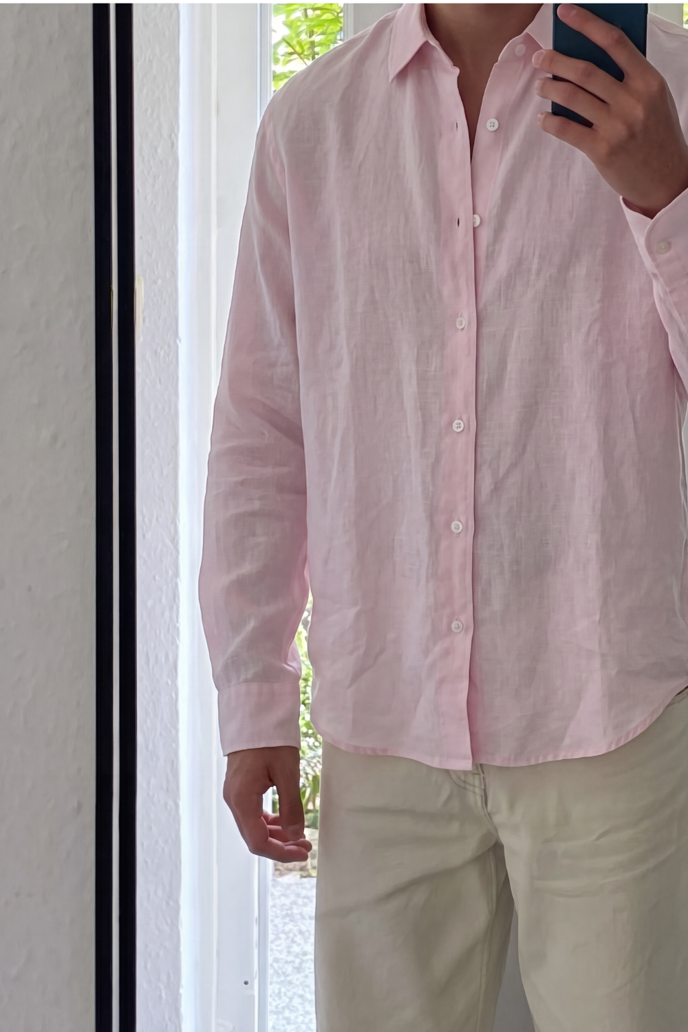 Sunday Sky Linen Shirt - Pink
