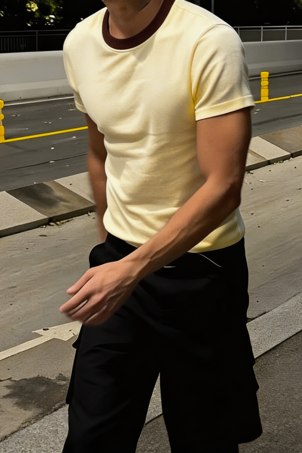 Sun and Surf Tee - Brown Rib