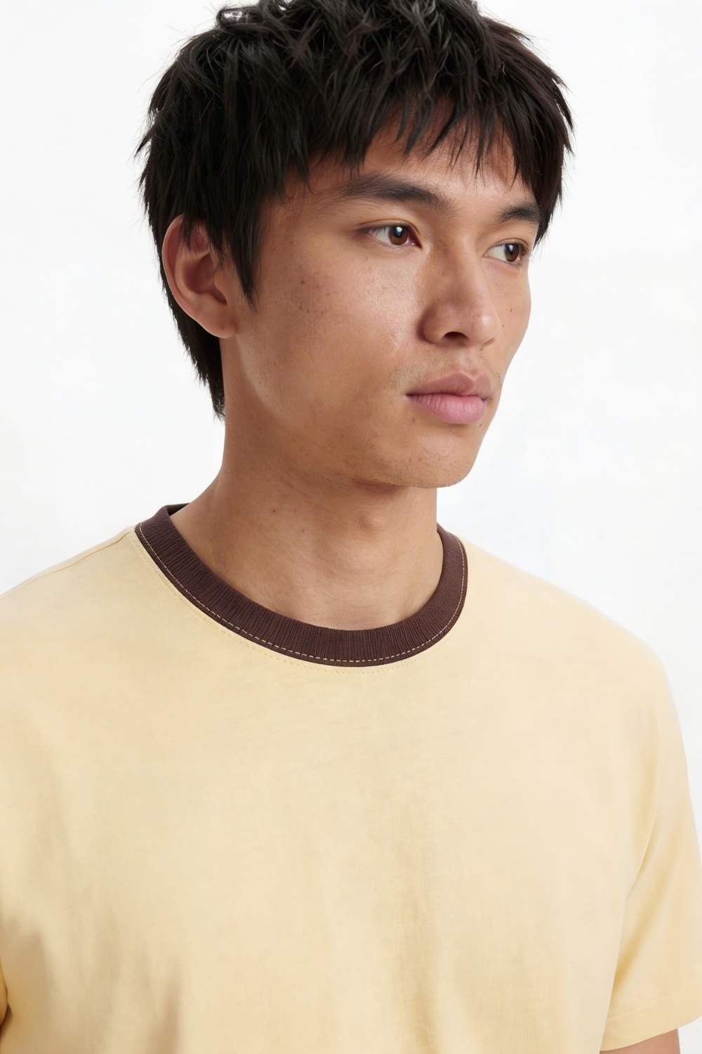 Sun and Surf Tee - Brown Rib
