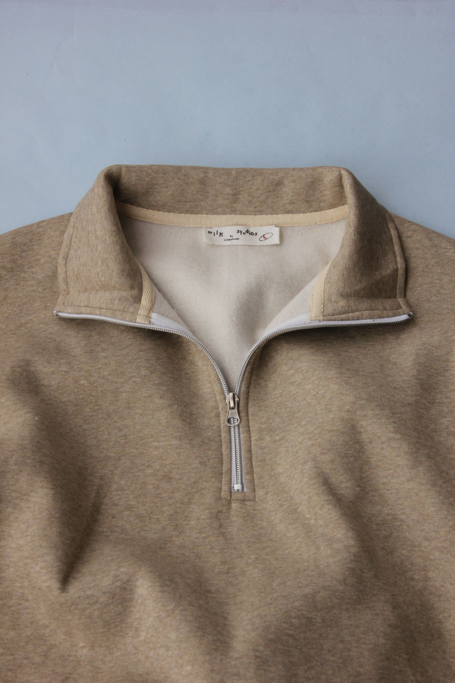 Oatmeal Marl Quarter Zipper alternate view