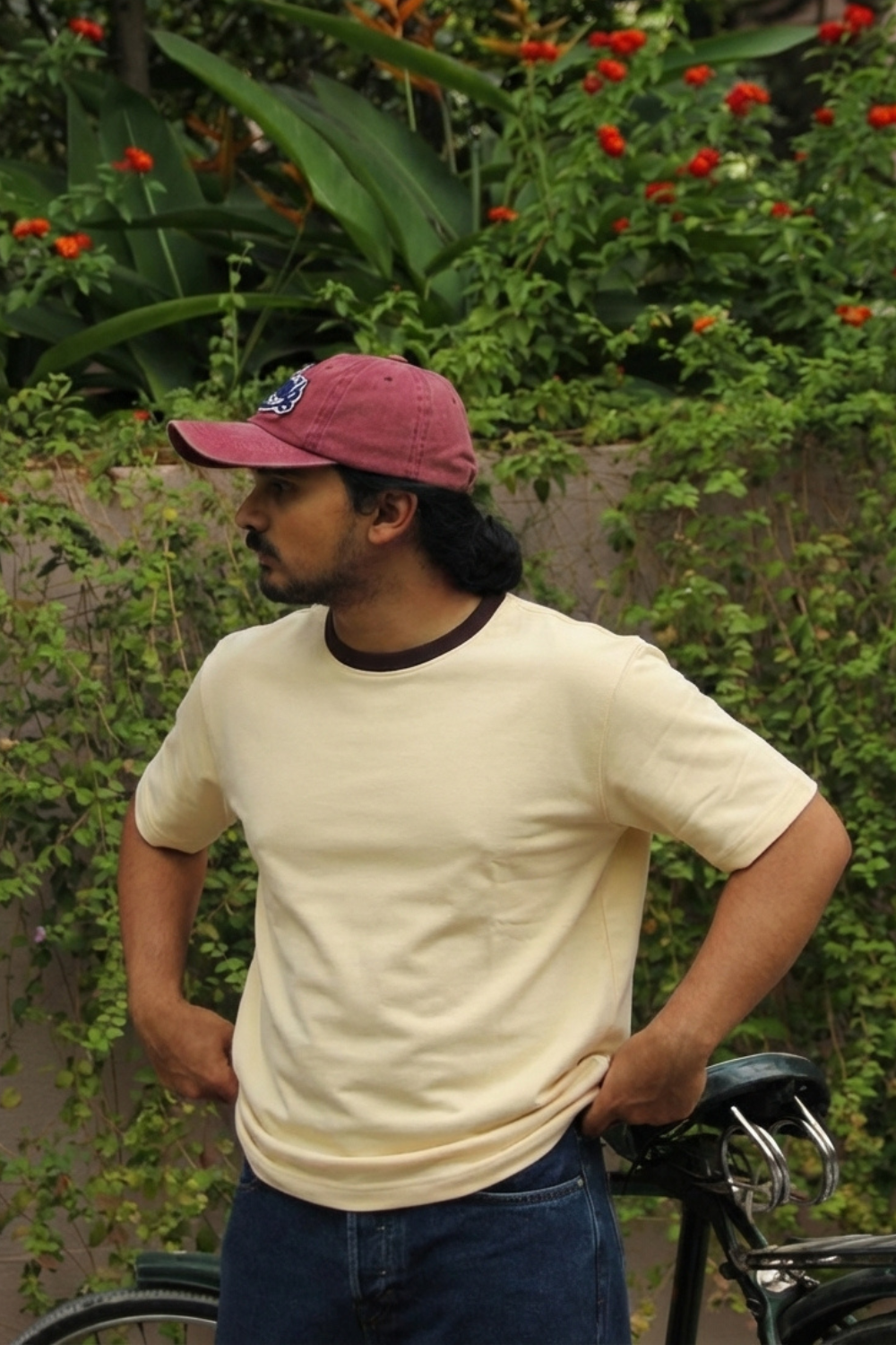 Sun and Surf Tee - Brown Rib