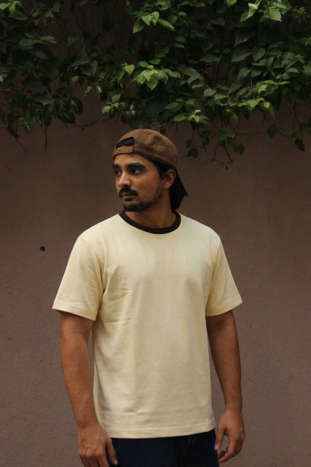 Sun and Surf Tee - Brown Rib
