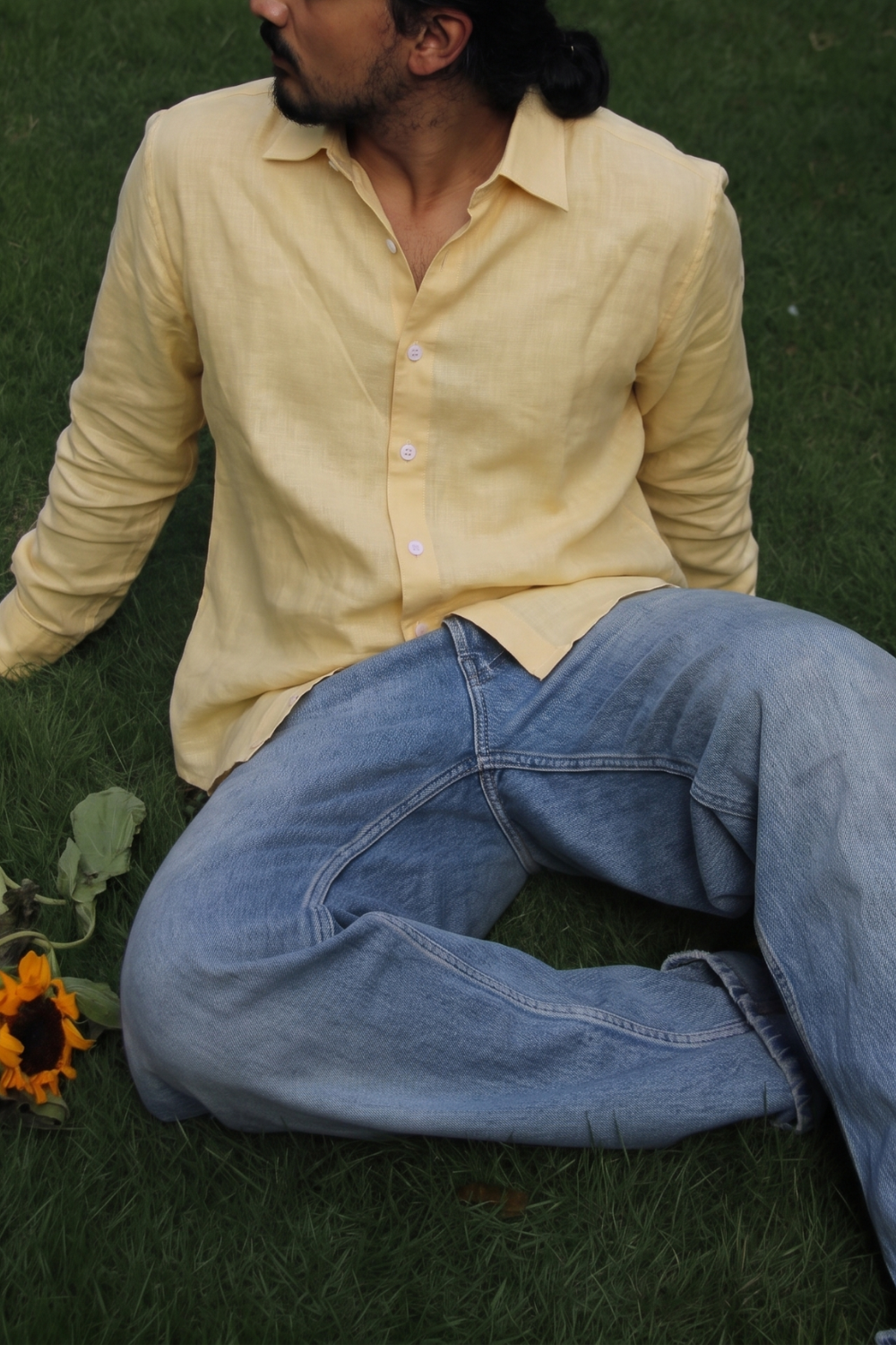 Sunday Sky Linen Shirt - Butter Yellow