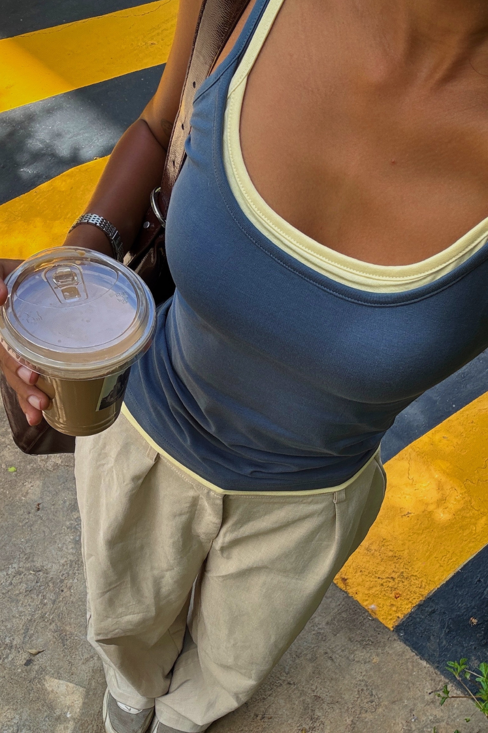 Double Scoop Tank - Steel Blue