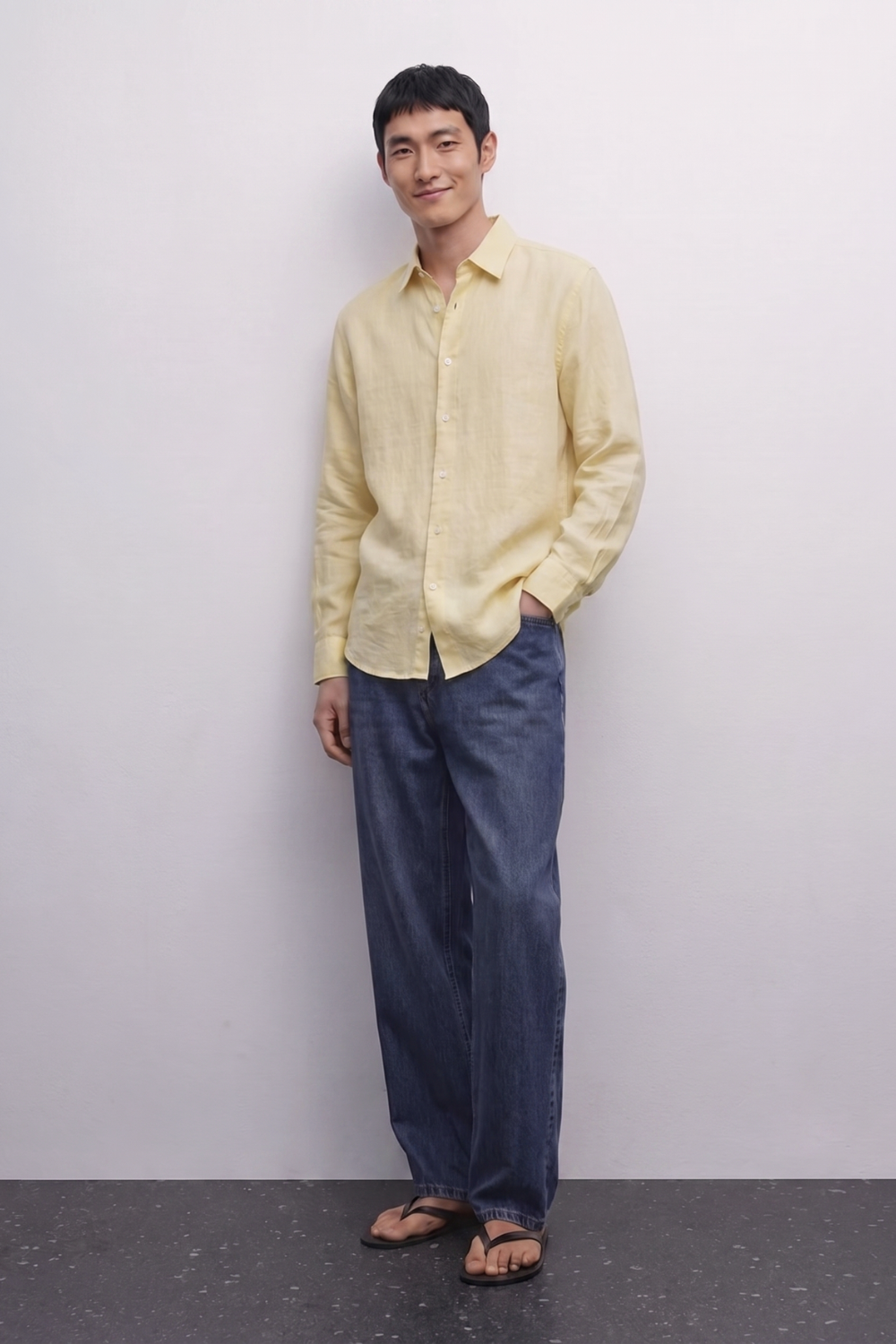 Sunday Sky Linen Shirt - Butter Yellow