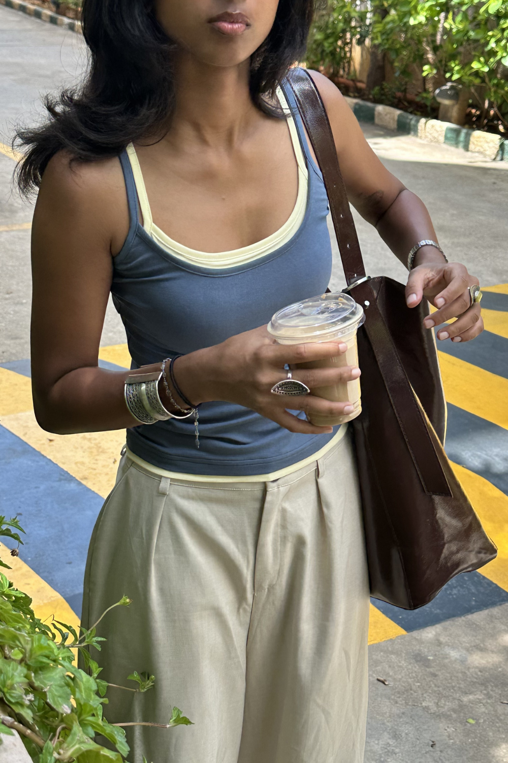 Double Scoop Tank - Steel Blue