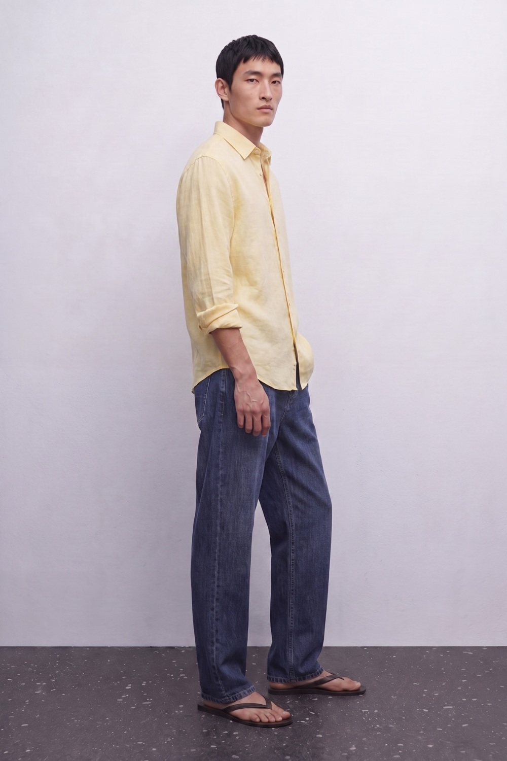 Sunday Sky Linen Shirt - Butter Yellow