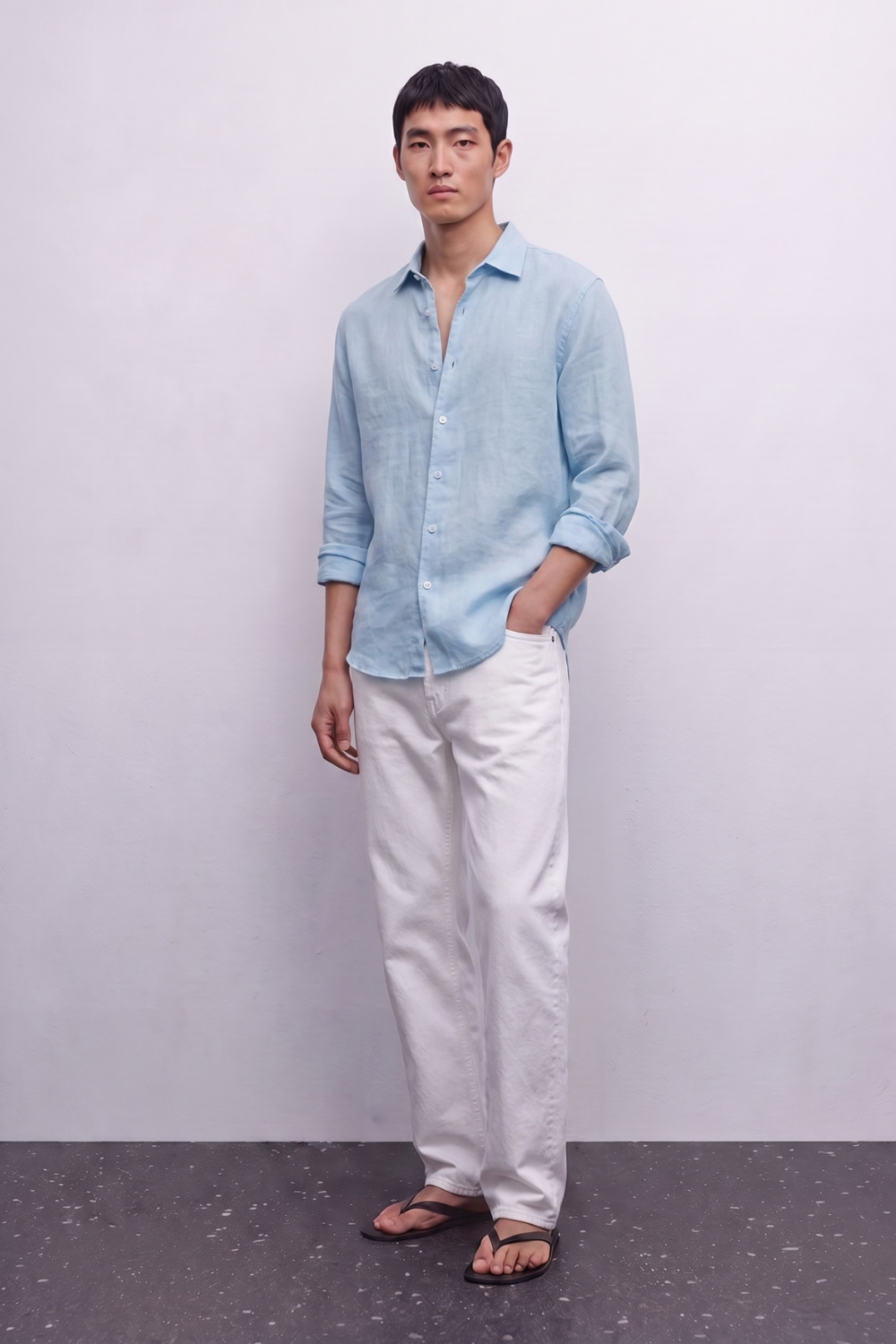 Sunday Sky Linen Shirt - Sky Blue