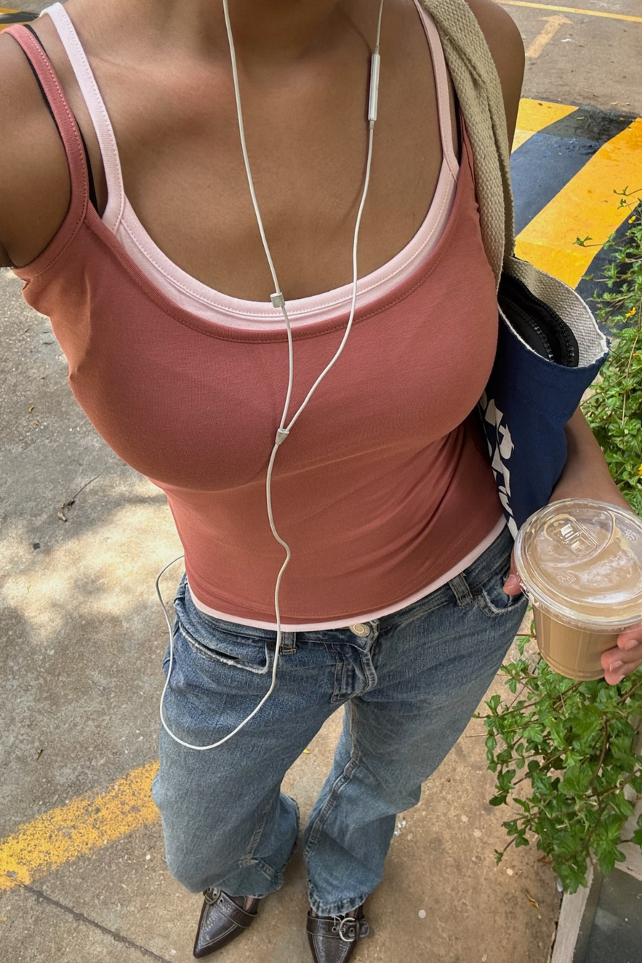 Double Scoop Tank - Pink alternate view