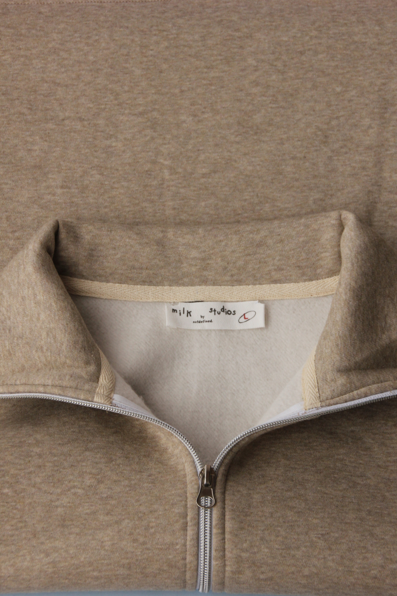 Oatmeal Marl Quarter Zipper