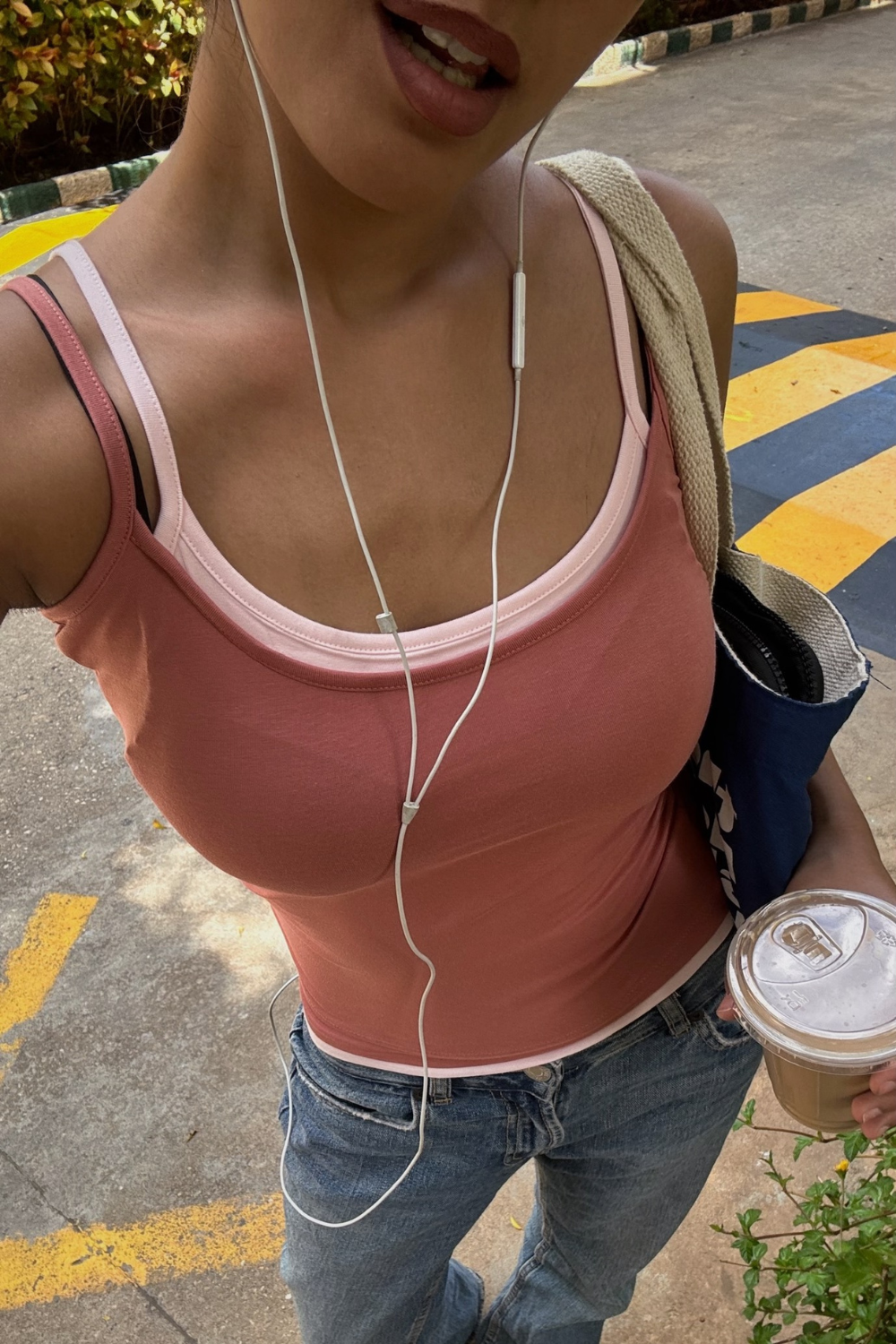 Double Scoop Tank - Pink