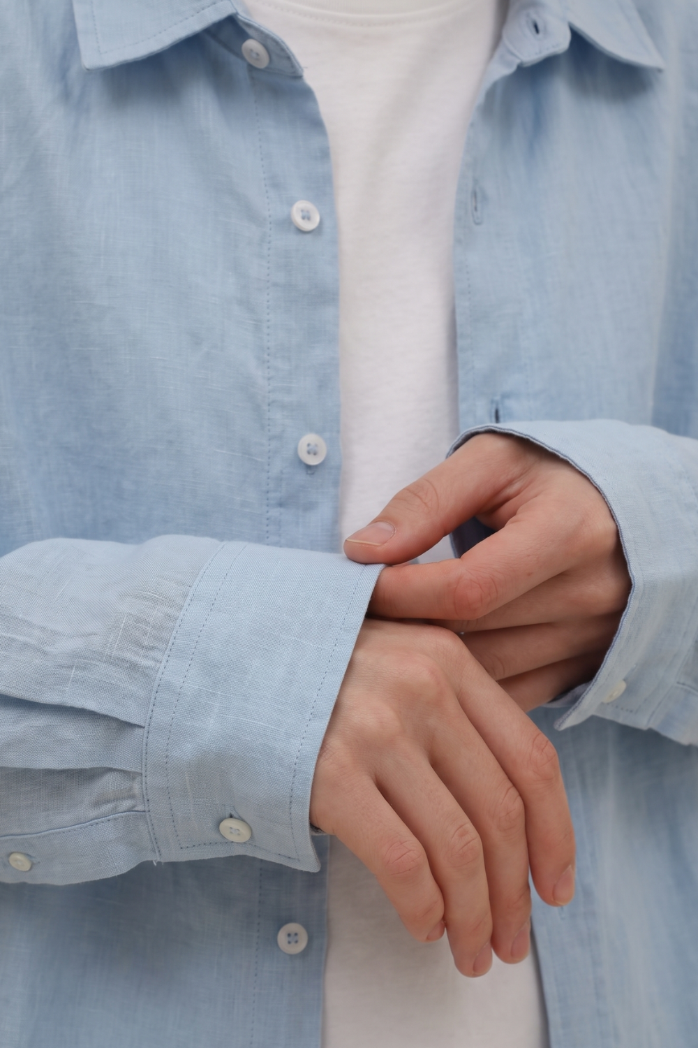 Sunday Sky Linen Shirt - Sky Blue