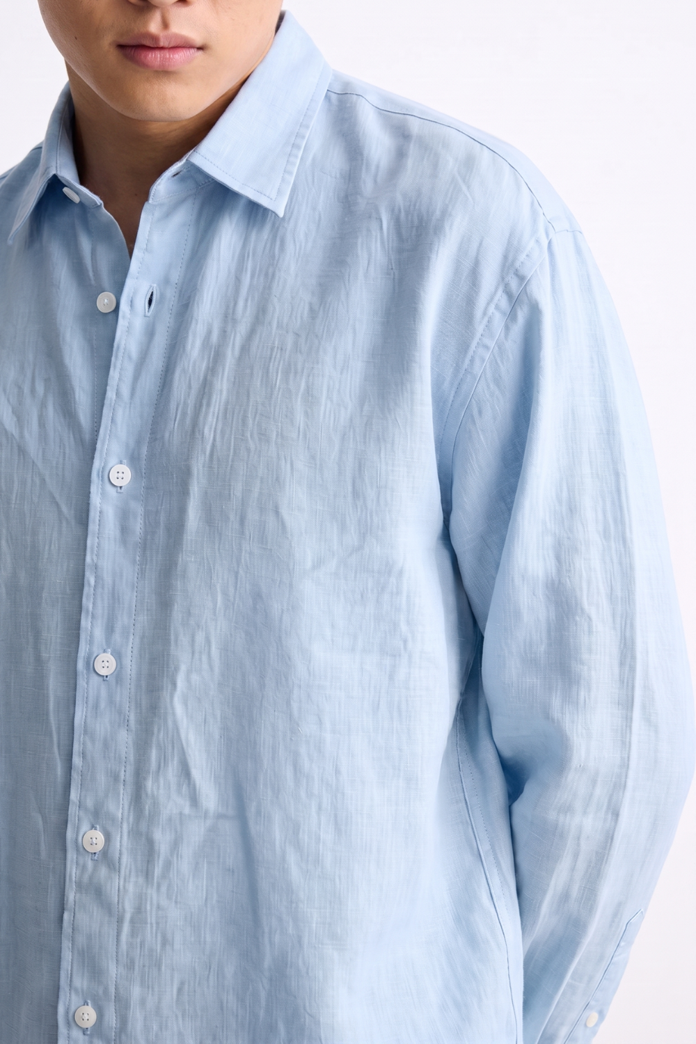 Sunday Sky Linen Shirt - Sky Blue