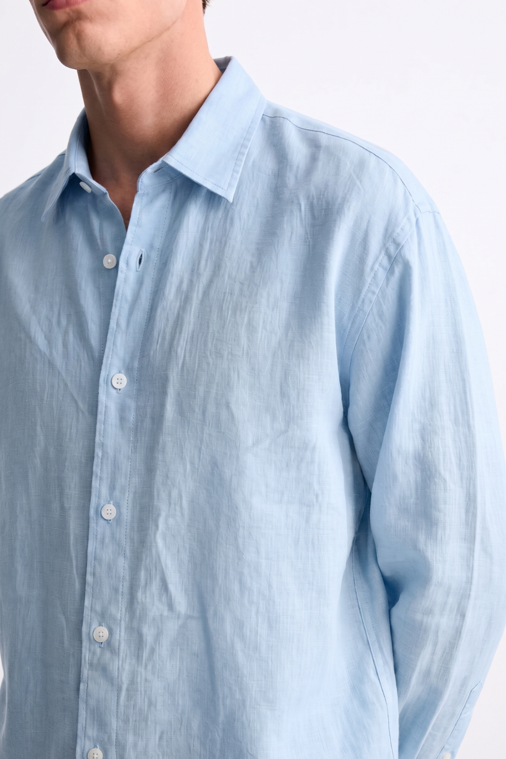 Sunday Sky Linen Shirt - Sky Blue