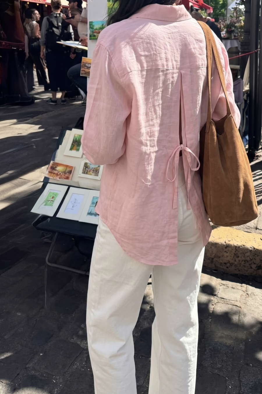 Farmer’s Market Linen Shirt - Pink alternate view