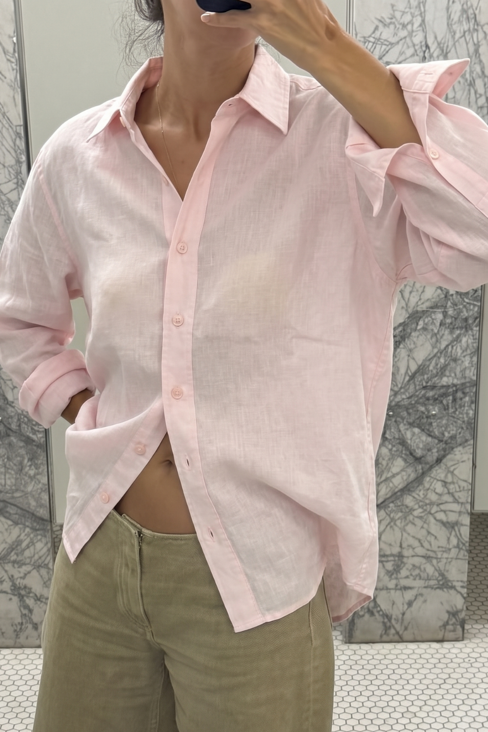 Farmer’s Market Linen Shirt - Pink