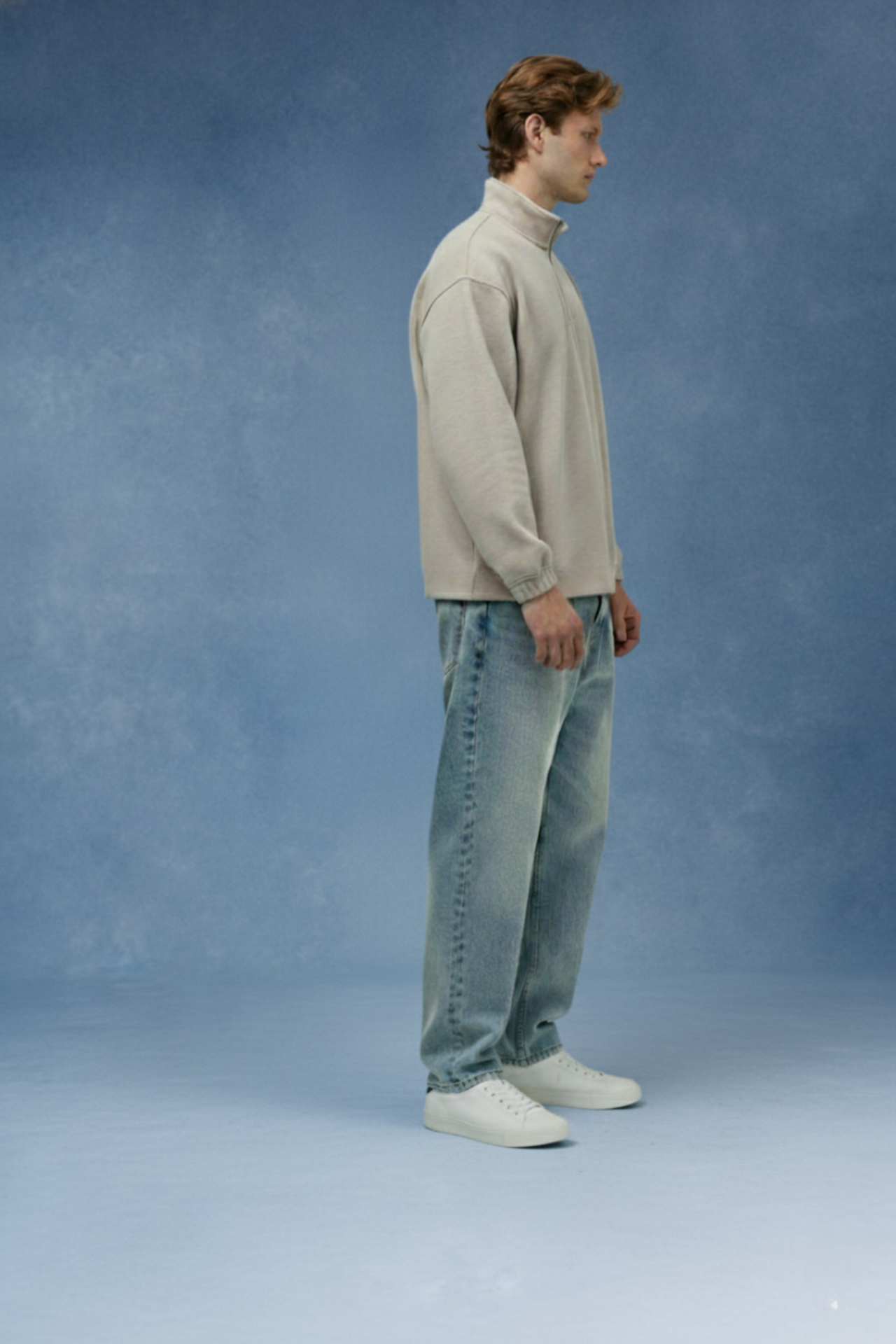 Oatmeal Marl Quarter Zipper