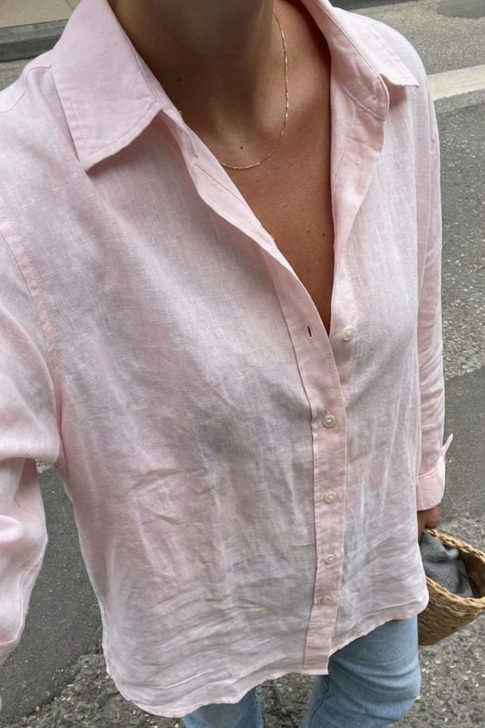 Farmer’s Market Linen Shirt - Pink