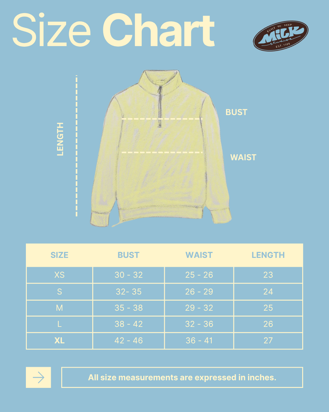 Butter Cream Quarter Zipper