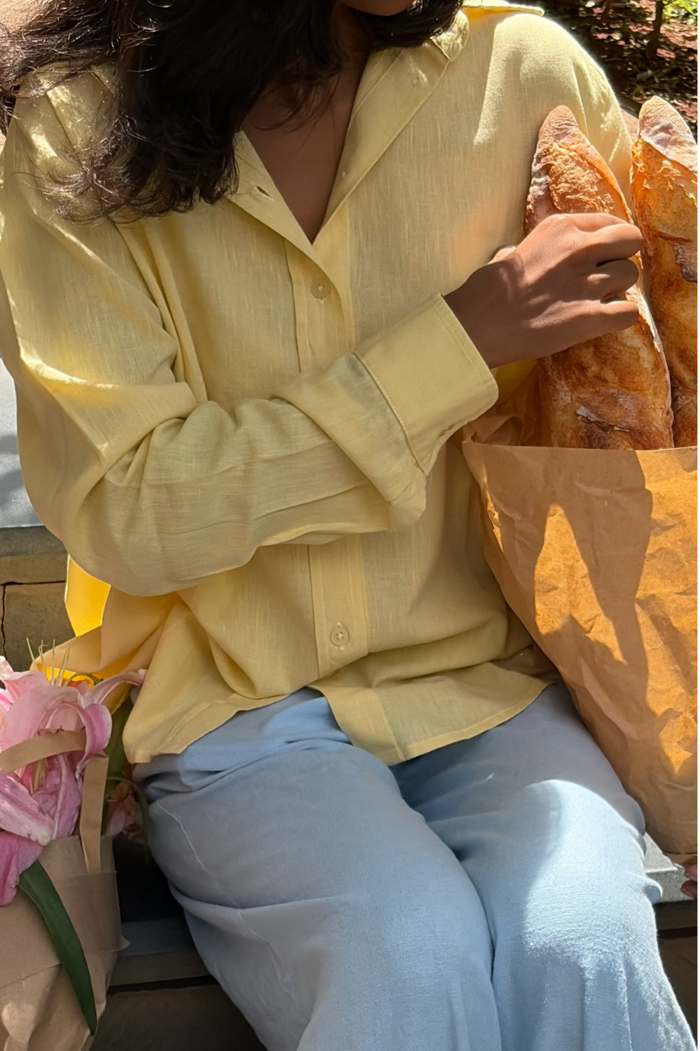 Farmer’s Market Linen Shirt - Butter Yellow