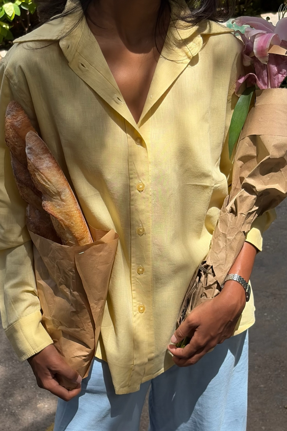 Farmer’s Market Linen Shirt - Butter Yellow