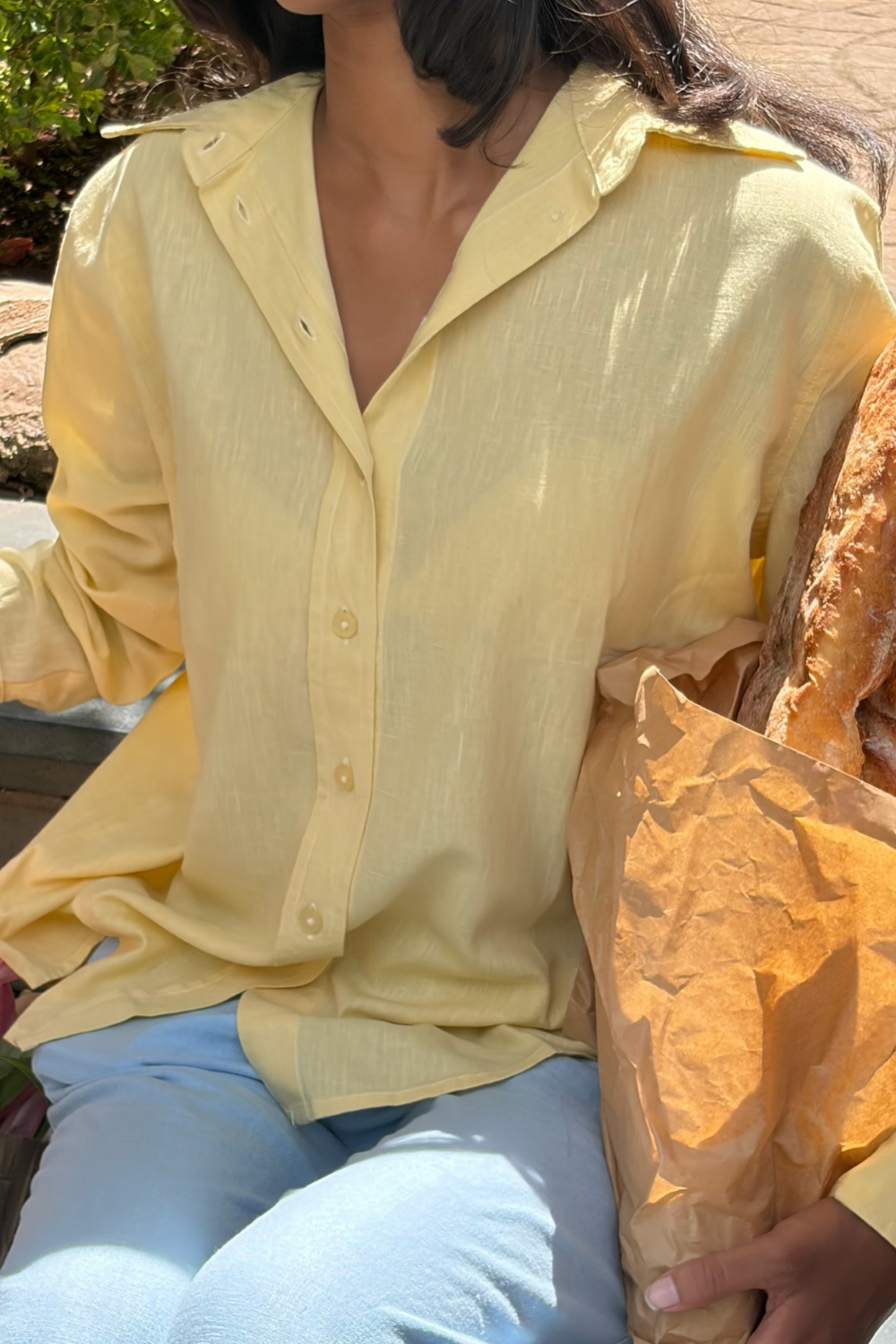Farmer’s Market Linen Shirt - Butter Yellow