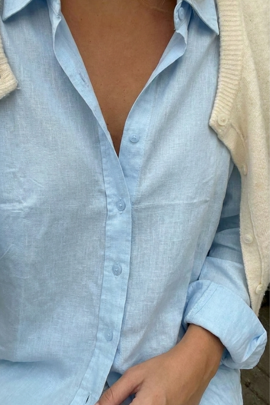 Farmer’s Market Linen Shirt - Sky Blue alternate view