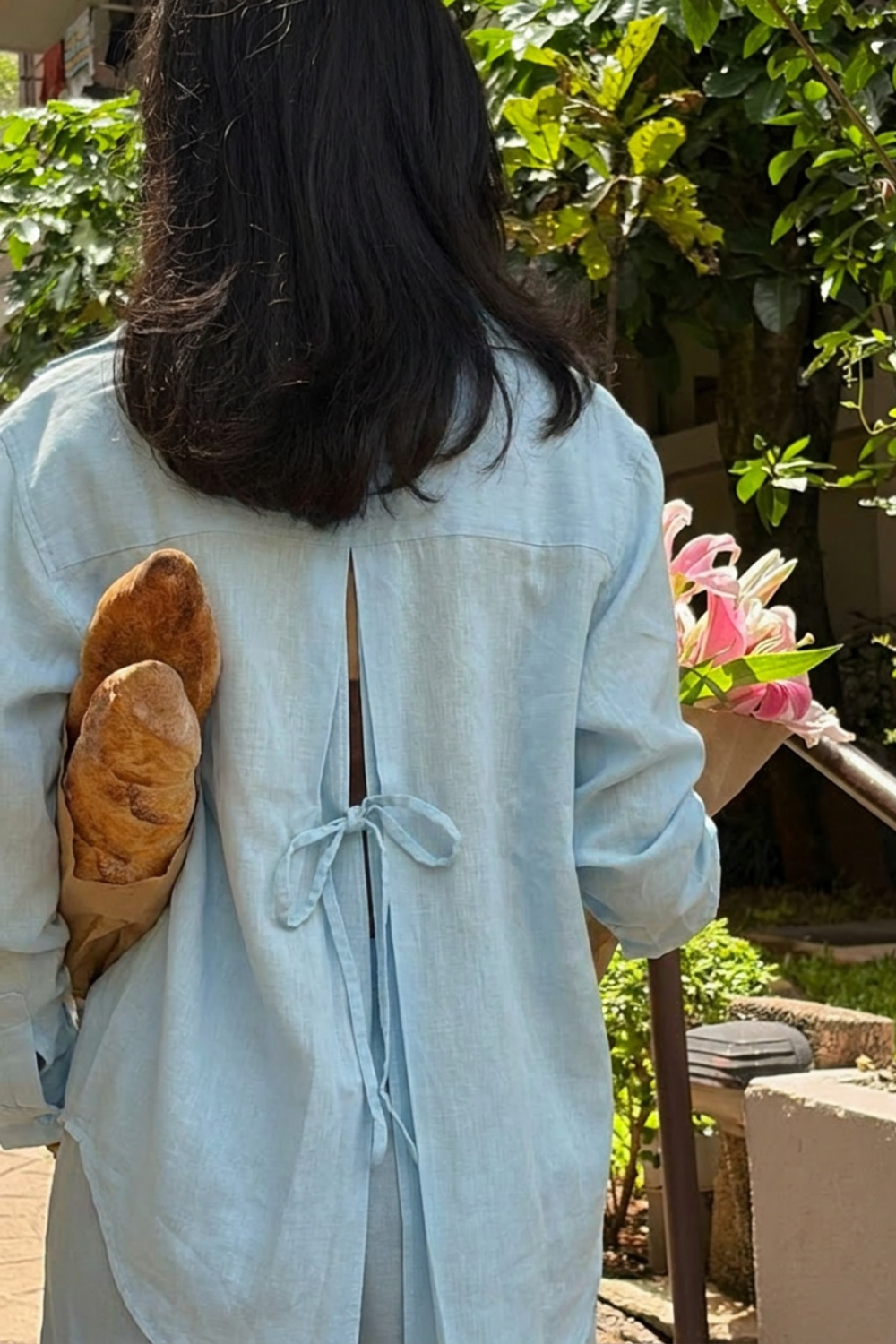 Farmer’s Market Linen Shirt - Sky Blue