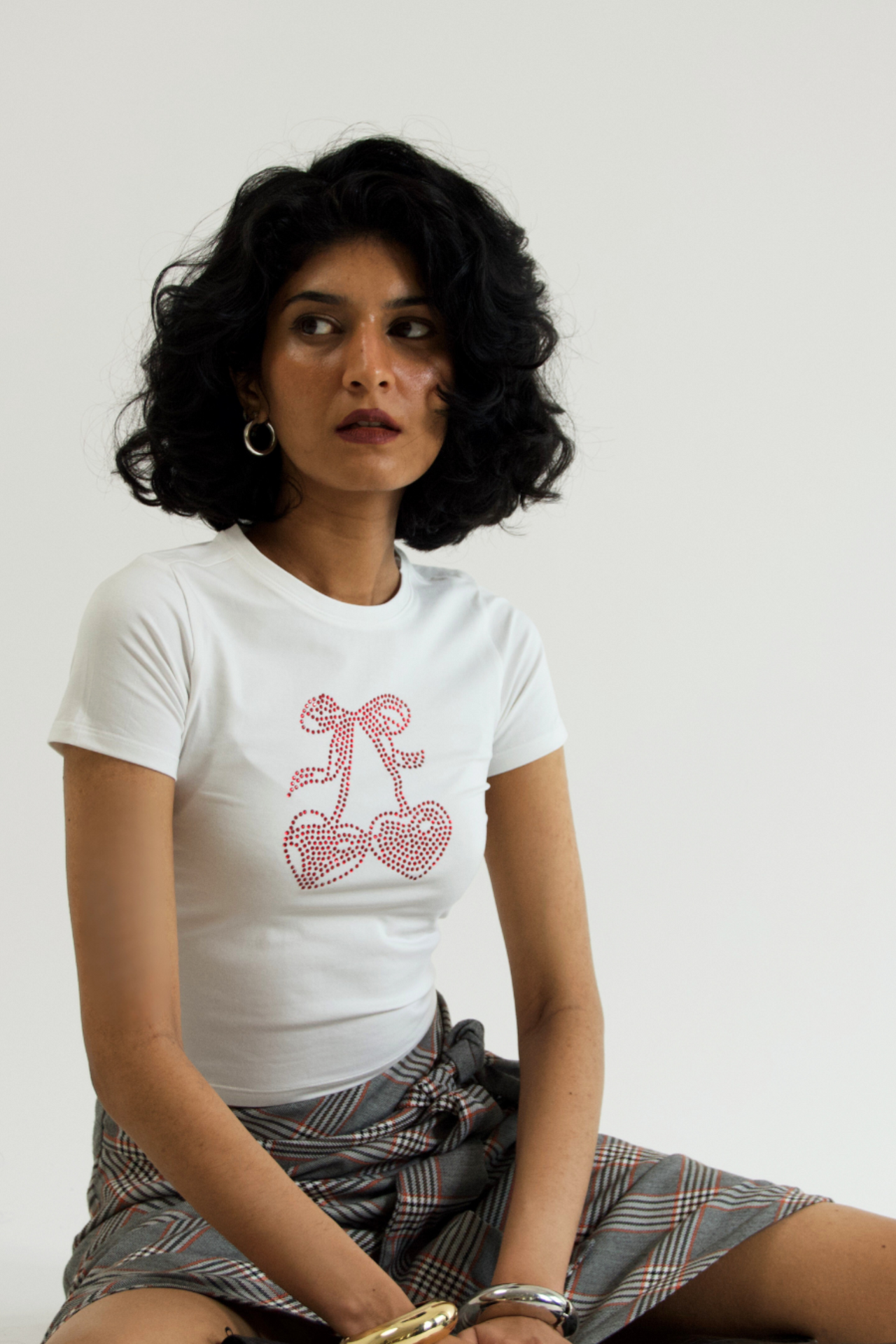 Cherry Hearts Baby Tee