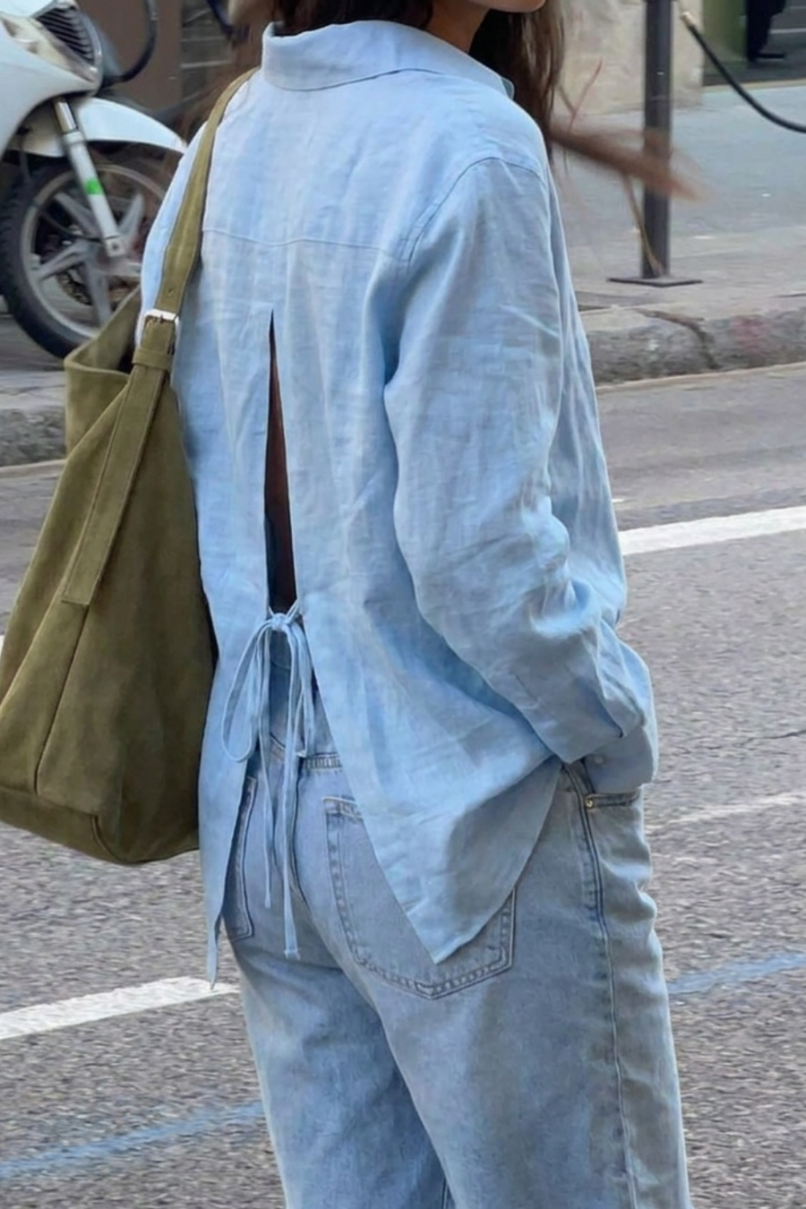 Farmer’s Market Linen Shirt - Sky Blue