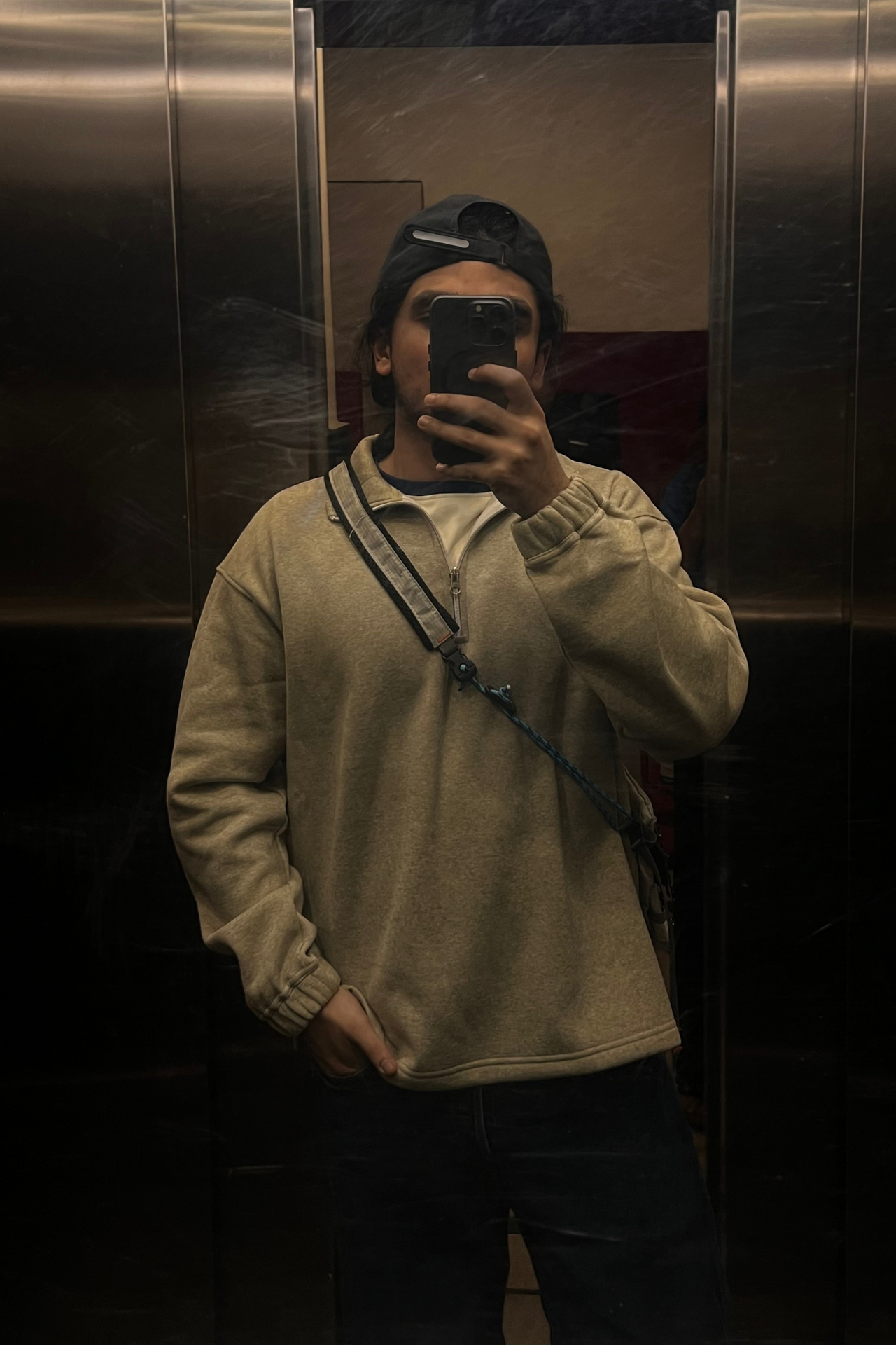 Oatmeal Marl Quarter Zipper