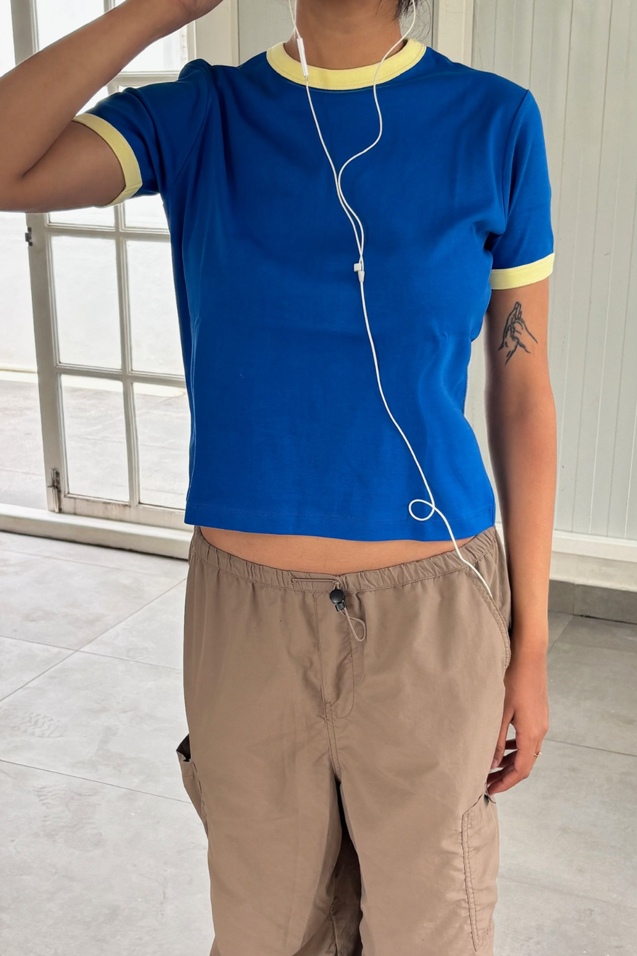 Gelato Shop Ringer Tee - Blueberry alternate view