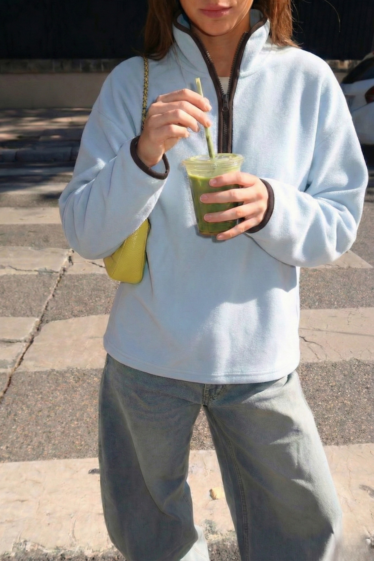 Snow Cone Quarter Zipper - Sky Blue