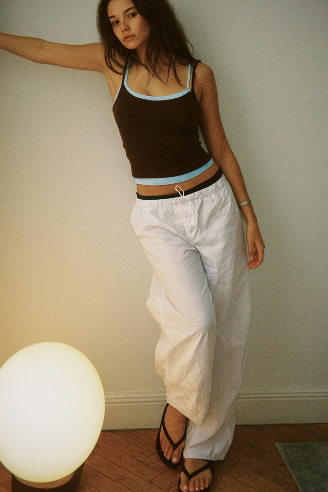 Double Scoop Tank - Brown and Blue