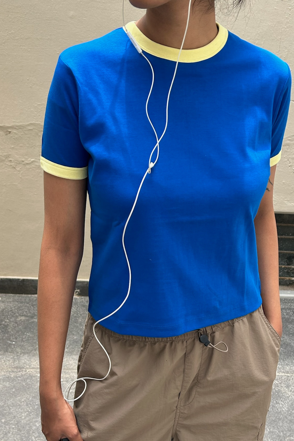 Gelato Shop Ringer Tee - Blueberry