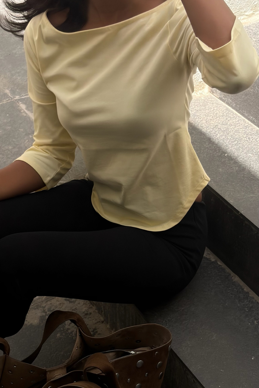 The 3/4th Sleeve - Butter Yellow alternate view