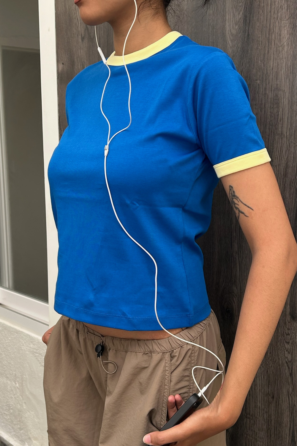 Gelato Shop Ringer Tee - Blueberry