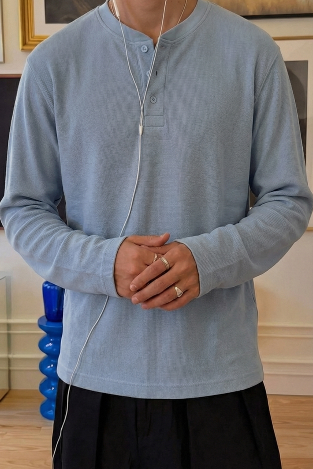 Daybreak Henley - Sky Blue