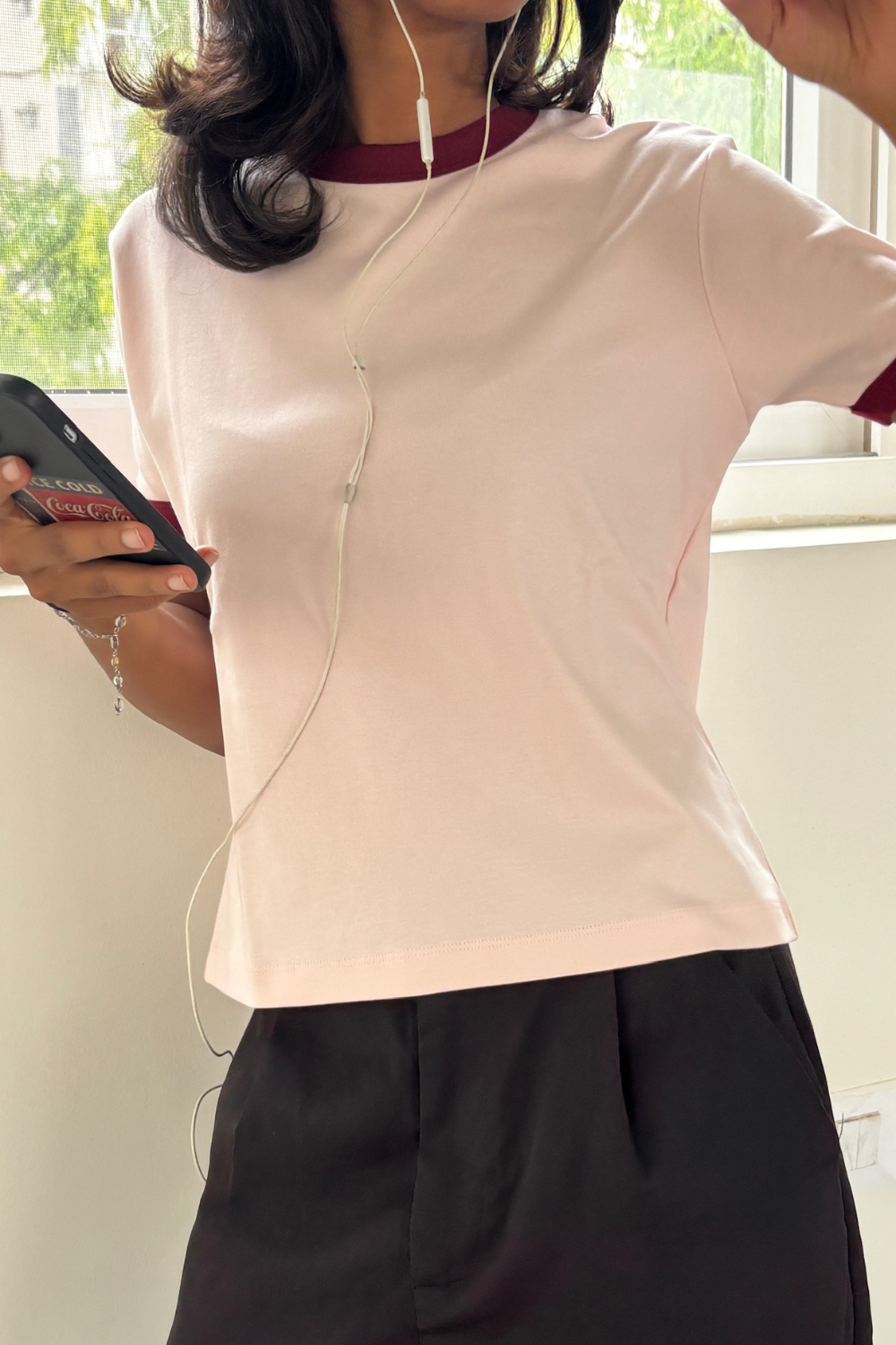 Gelato Shop Ringer Tee - Strawberry