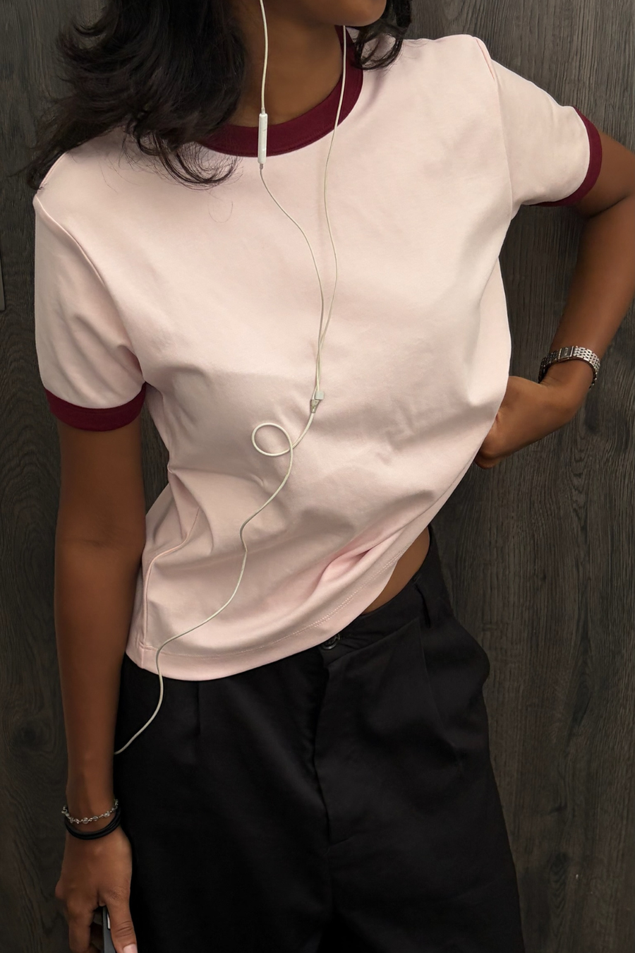 Gelato Shop Ringer Tee - Strawberry
