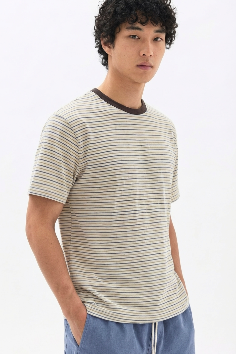 Burnt Toast Stripe tee