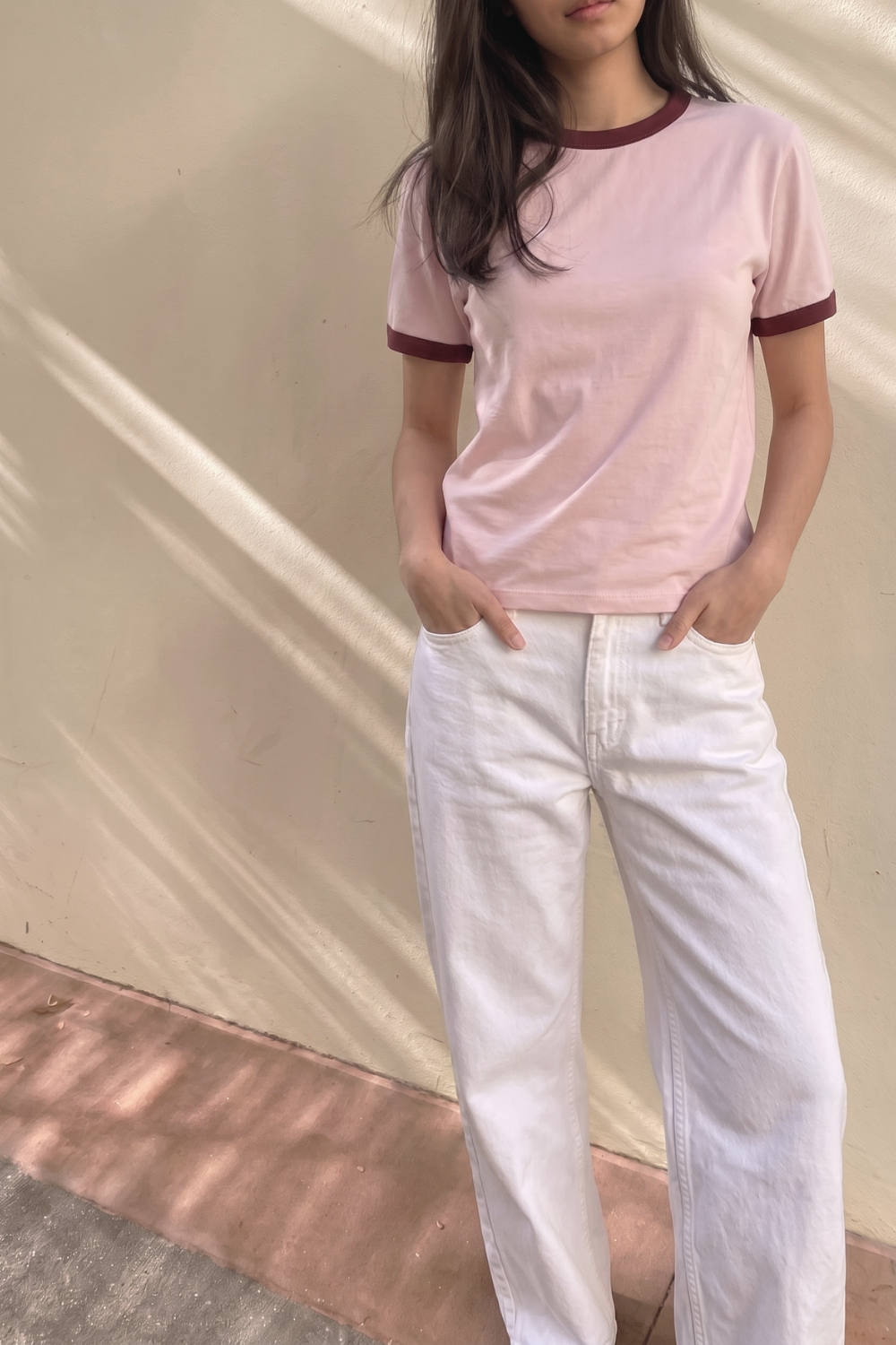 Gelato Shop Ringer Tee - Strawberry