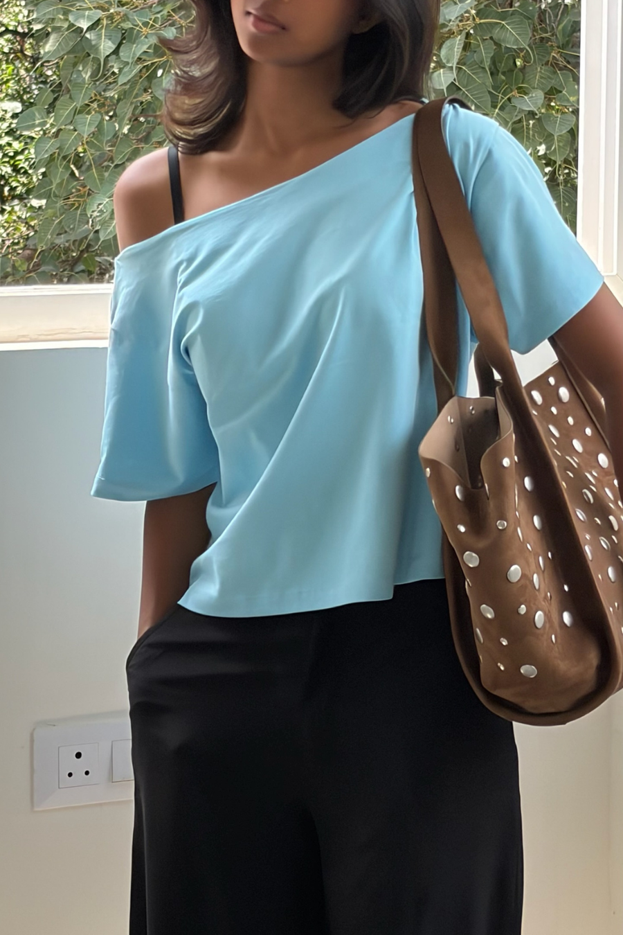 Late Checkout Off Shoulder Blue alternate view