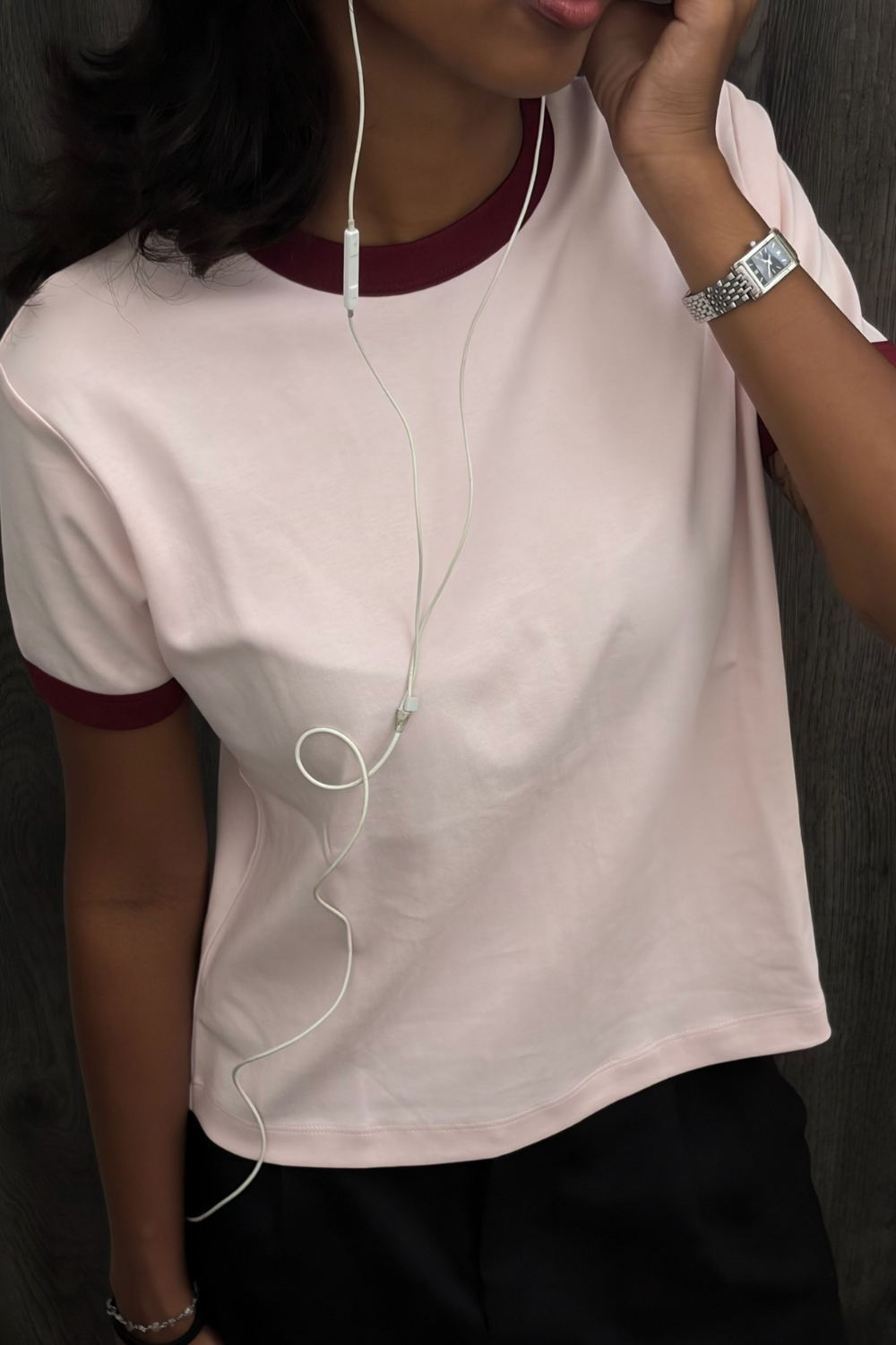 Gelato Shop Ringer Tee - Strawberry